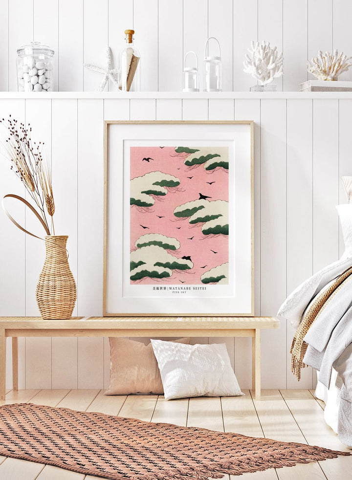 Watanabe Seitei Pink Sky Art Print_Sugar & Canvas
