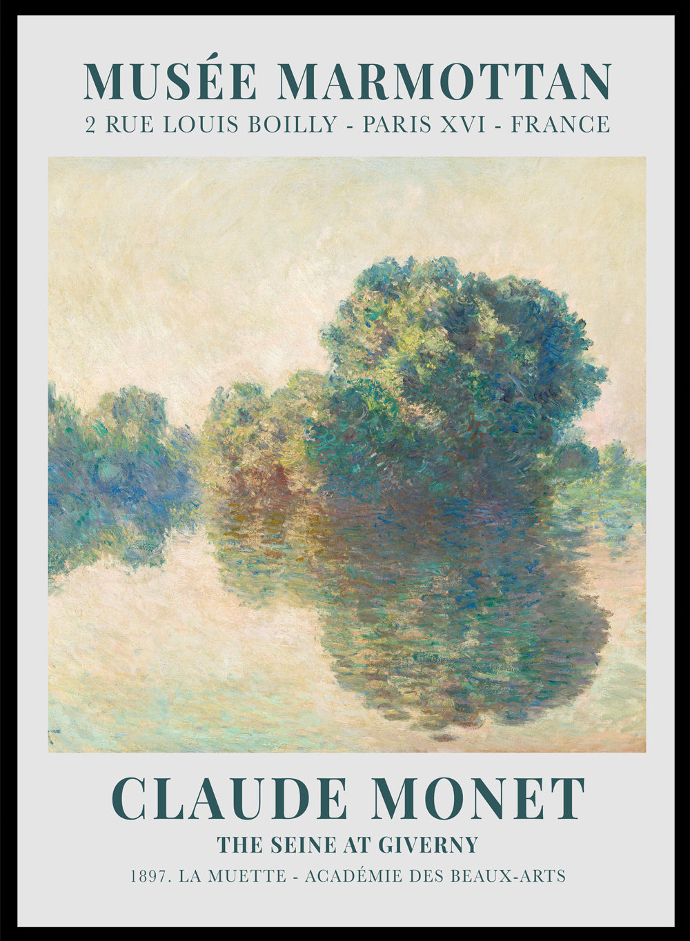 Sugar & Canvas 8x10 inches/20x25cm The Seine at Giverny 1897 by Monet Print