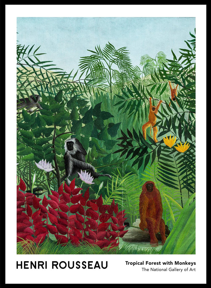 Henri Rousseau Tropical Forest with Monkeys 1910 Art Print_Sugar & Canvas