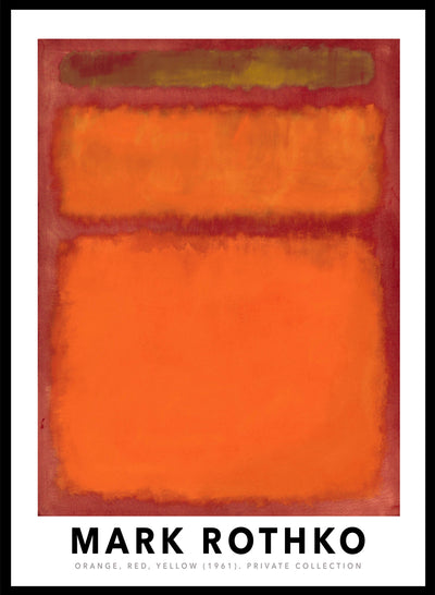 Sugar & Canvas 8x10 inches/20x25cm Mark Rothko Orange Red Yellow Art Print