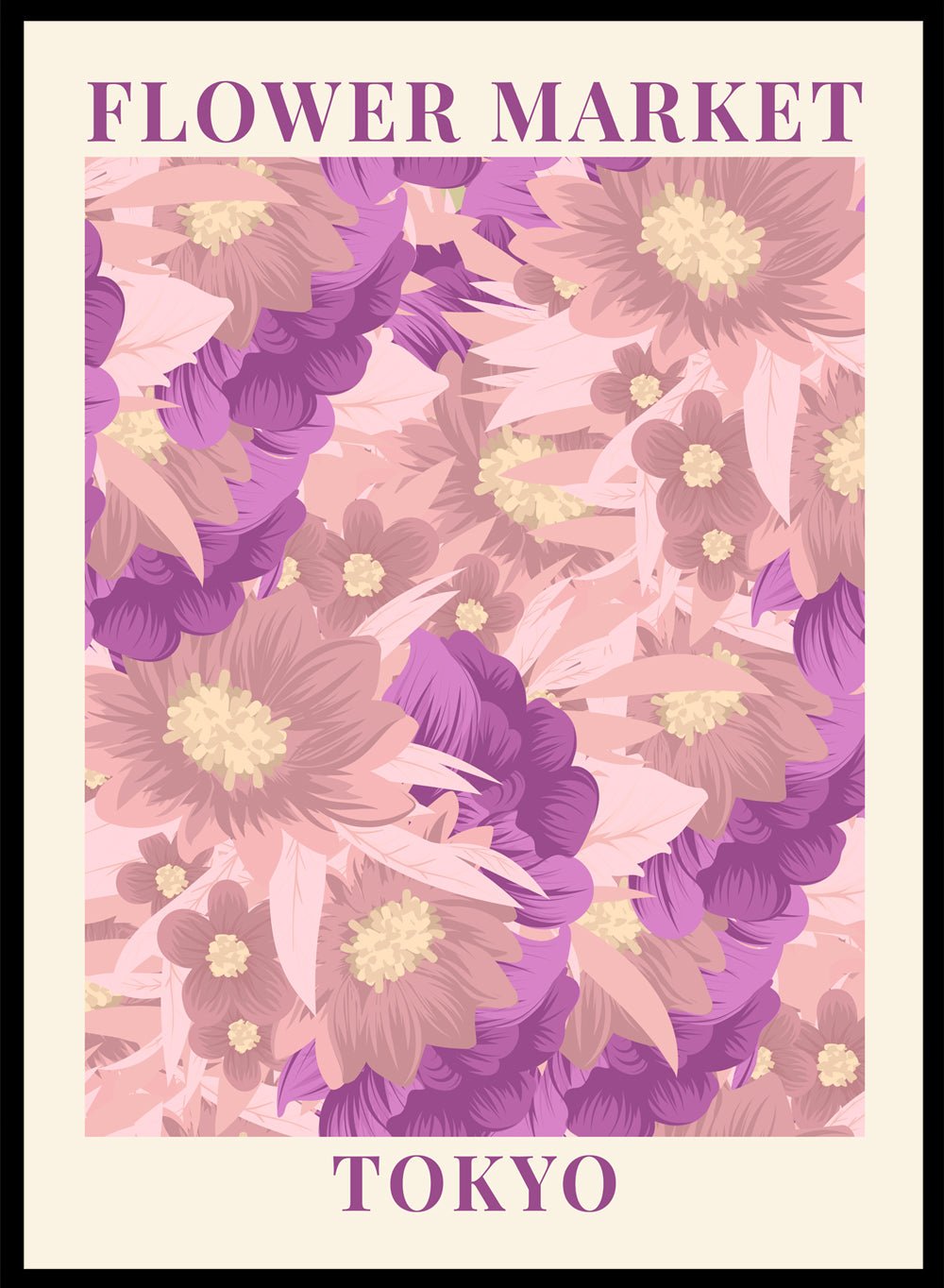 Flower Market Tokyo Art Print_Sugar & Canvas