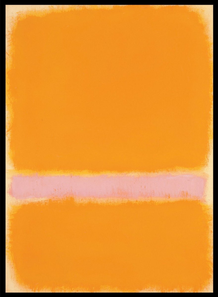 Mark Rothko Untitled 1961 Orange Pink Vintage Exhibition Poster Art ...