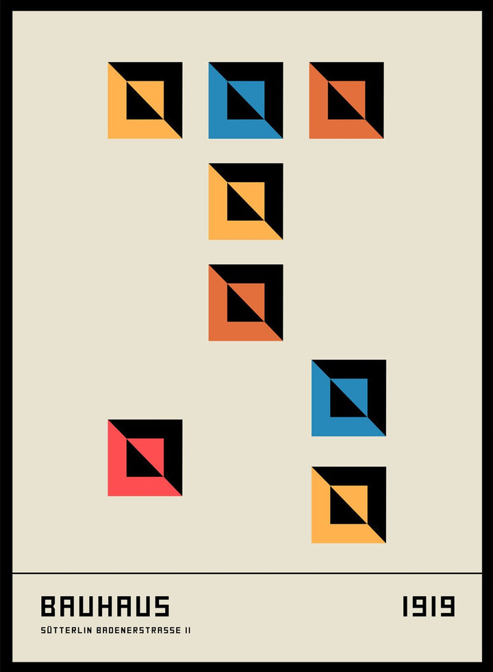 Bauhaus Geometric Art Print_Sugar & Canvas