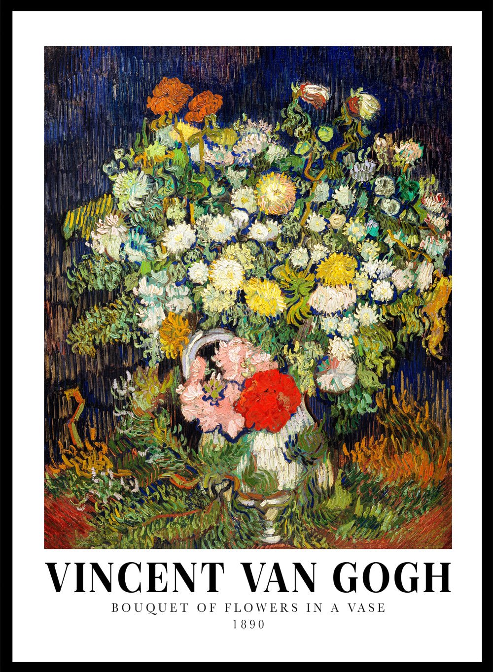 Van Gogh Bouquet of Flowers in a Vase 1890 Art Print_Sugar & Canvas