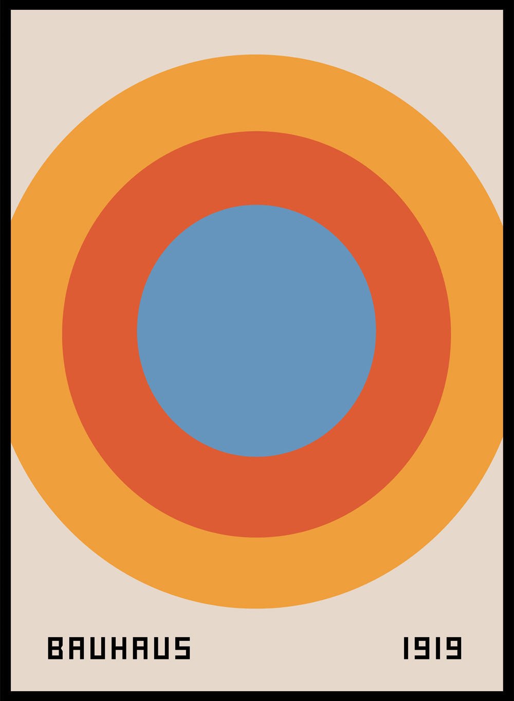 Bauhaus Geometric Circles Art Print_Sugar & Canvas