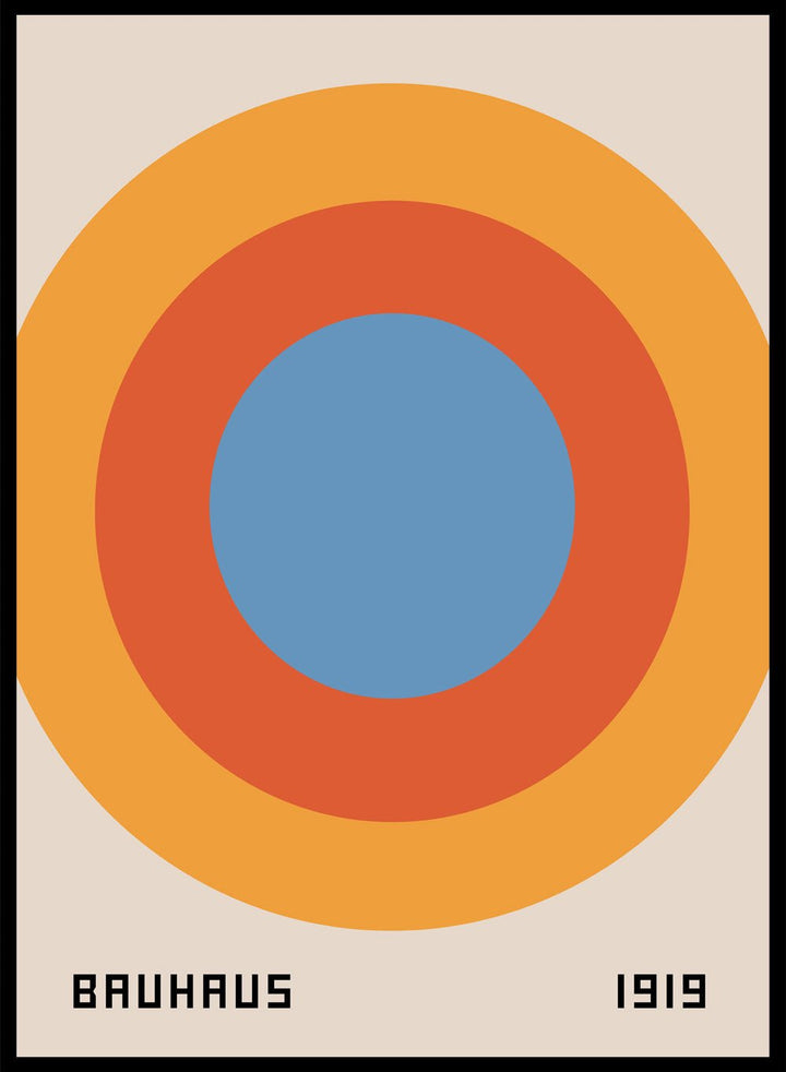 Bauhaus Geometric Circles Art Print_Sugar & Canvas