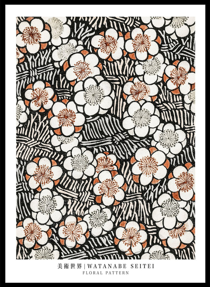 Watanabe Seitei Floral Pattern Art Print_Sugar & Canvas