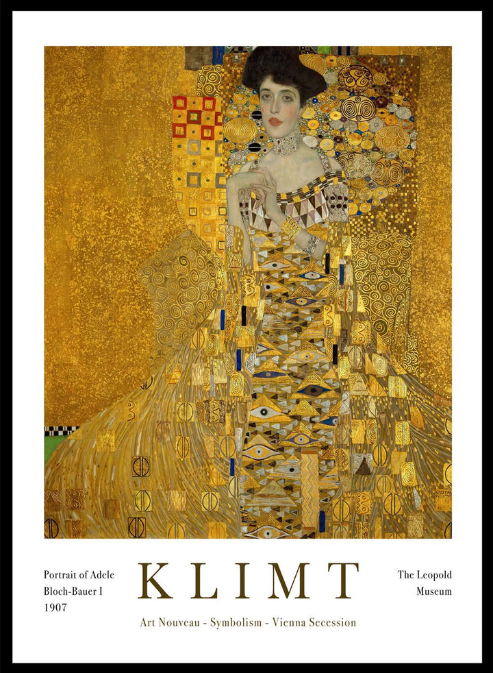 Gustav Klimt Portrait of Adele Bloch - Bauer I 1907 Art Print_Sugar & Canvas