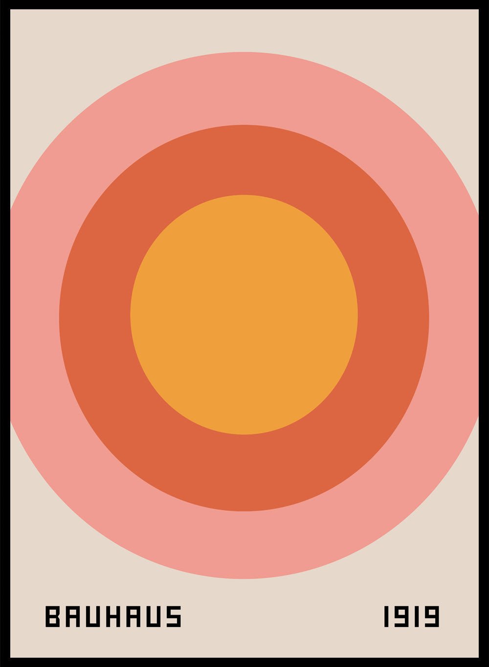Bauhaus Geometric Circles Art Print_Sugar & Canvas