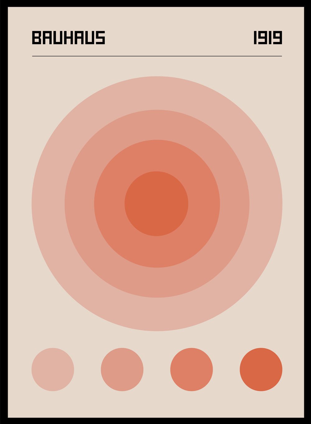 Bauhaus Geometric Circles Art Print_Sugar & Canvas