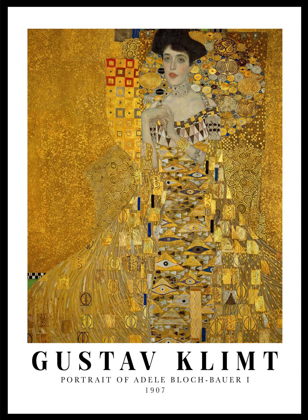Gustav Klimt Portrait of Adele Bloch - Bauer I 1907 Art Print_Sugar & Canvas