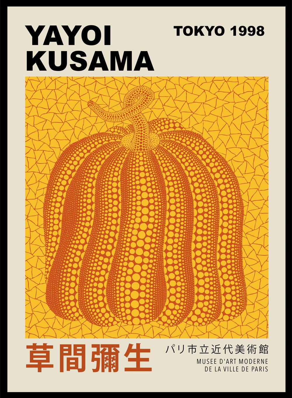 Pumpkin Forever Inspired by Yayoi Kusama Art Print_Sugar & Canvas