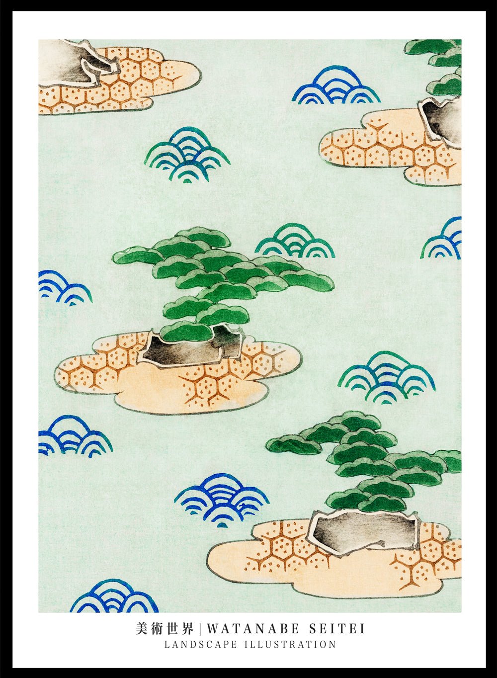 Watanabe Seitei Landscape Illustration Art Print_Sugar & Canvas