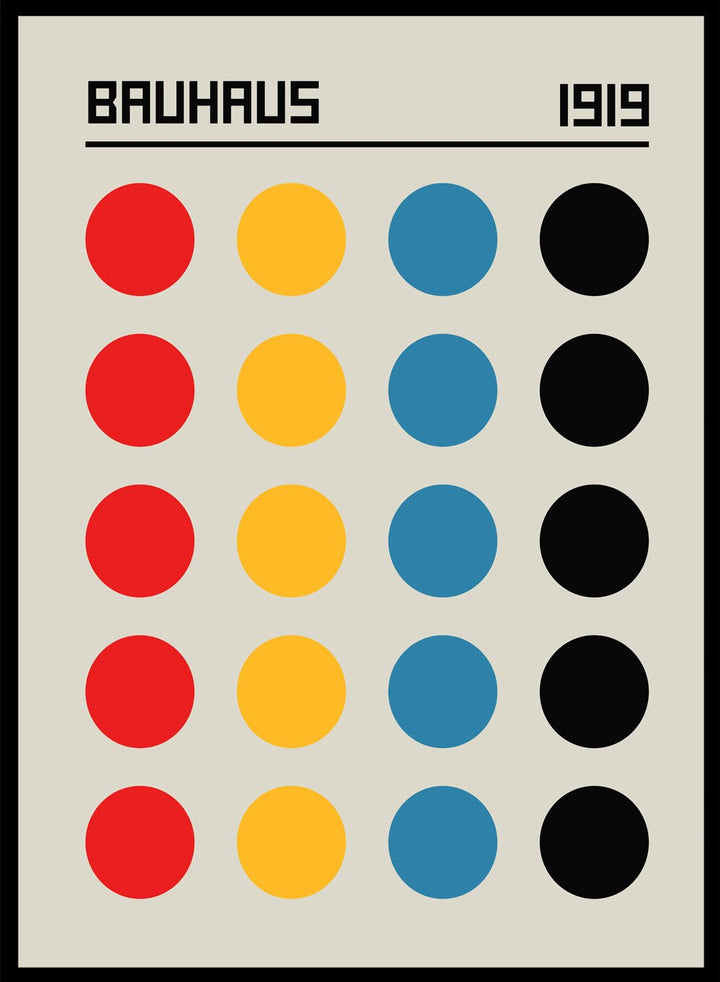 Bauhaus Geometric Dots Art Print_Sugar & Canvas