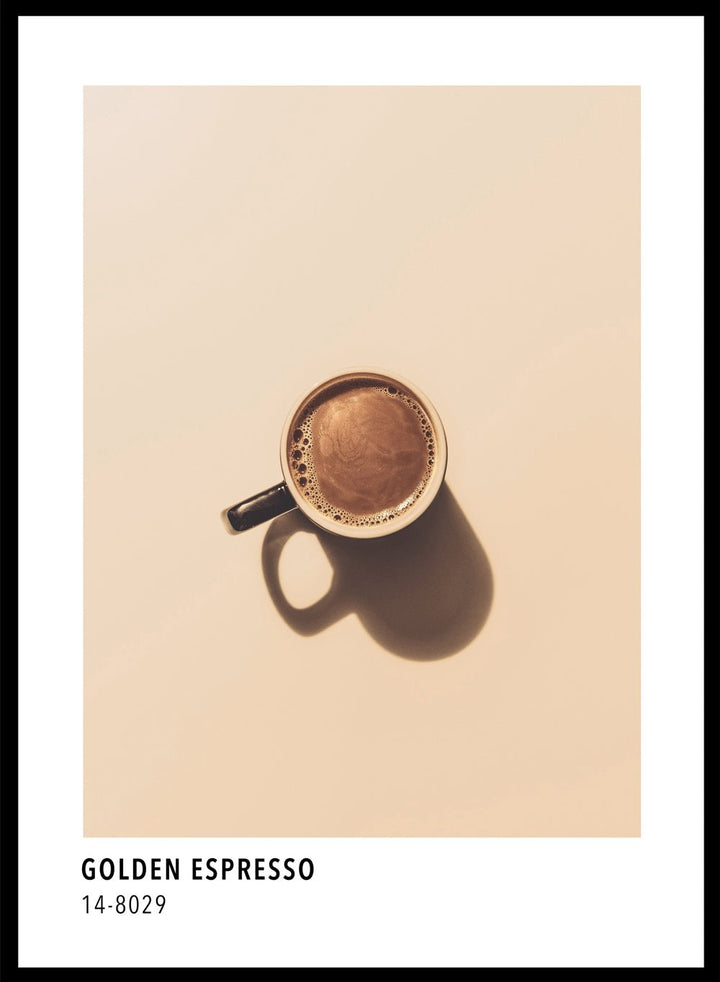 Golden Espresso Color Card Art Print_Sugar & Canvas