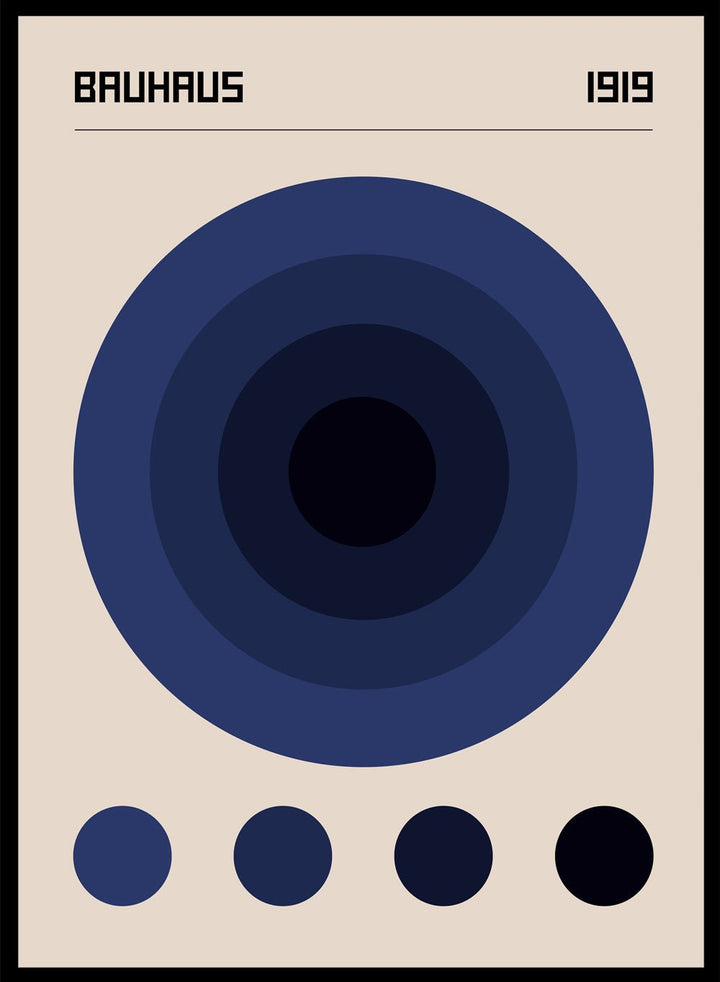 Bauhaus Geometric Circles Art Print_Sugar & Canvas