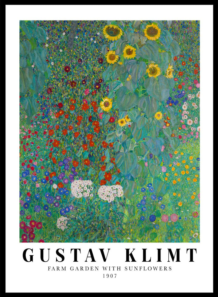 Gustav Klimt Farm Garden with Sunflowers 1907 Art Print_Sugar & Canvas