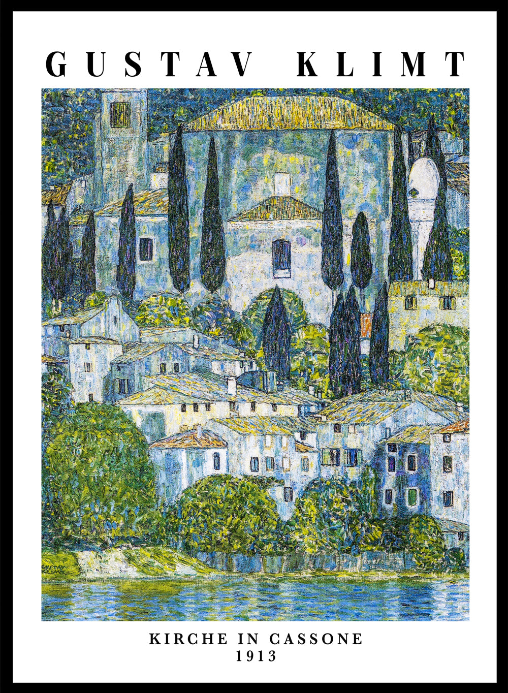 Sugar & Canvas 8x10 inches/20x25cm Gustav Klimt Kirche in Cassone 1913 Art Print
