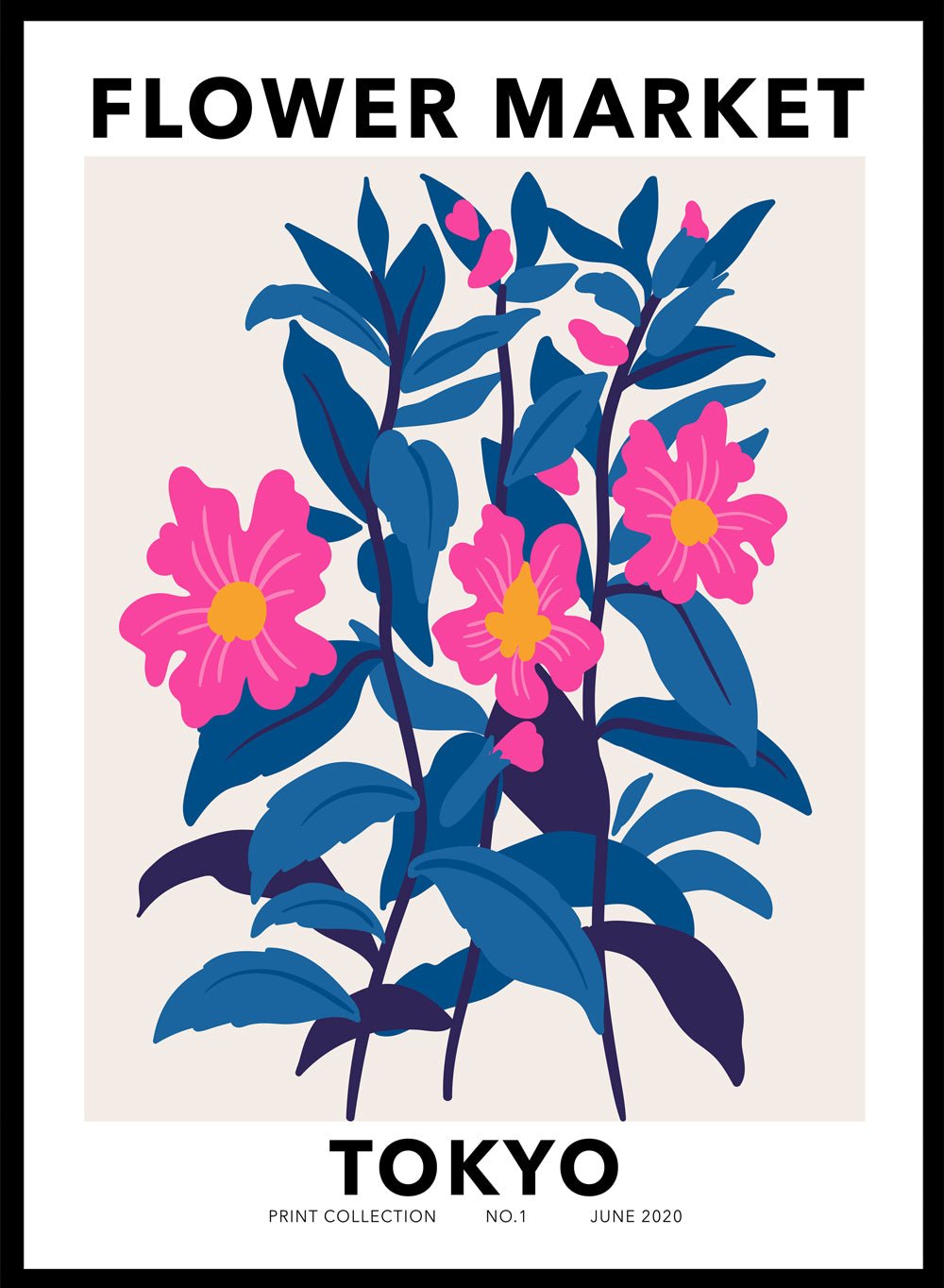 Flower Market Tokyo Art Print_Sugar & Canvas
