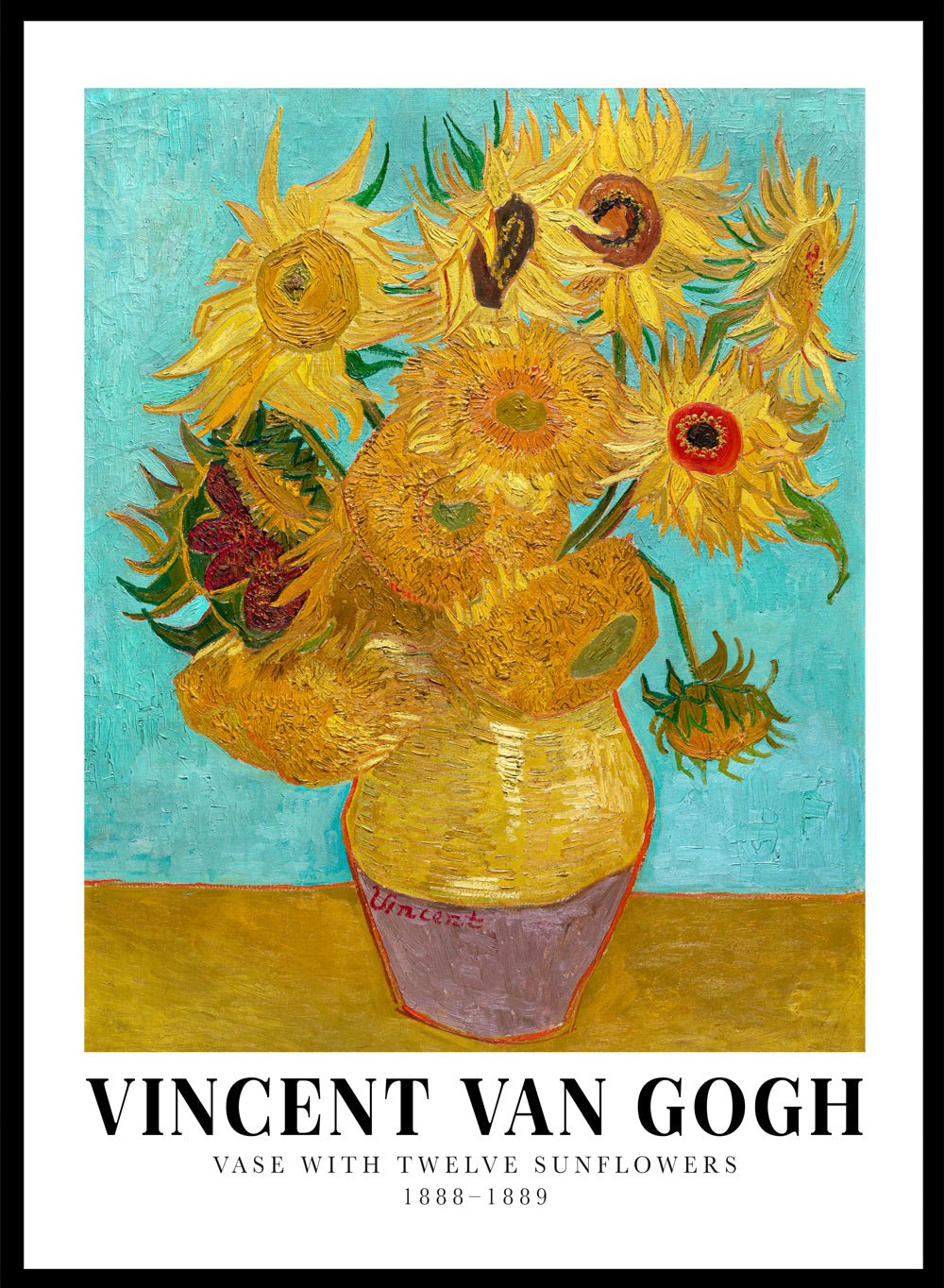 Van Gogh Vase with Twelve Sunflowers 1888 - 1889 Art Print_Sugar & Canvas