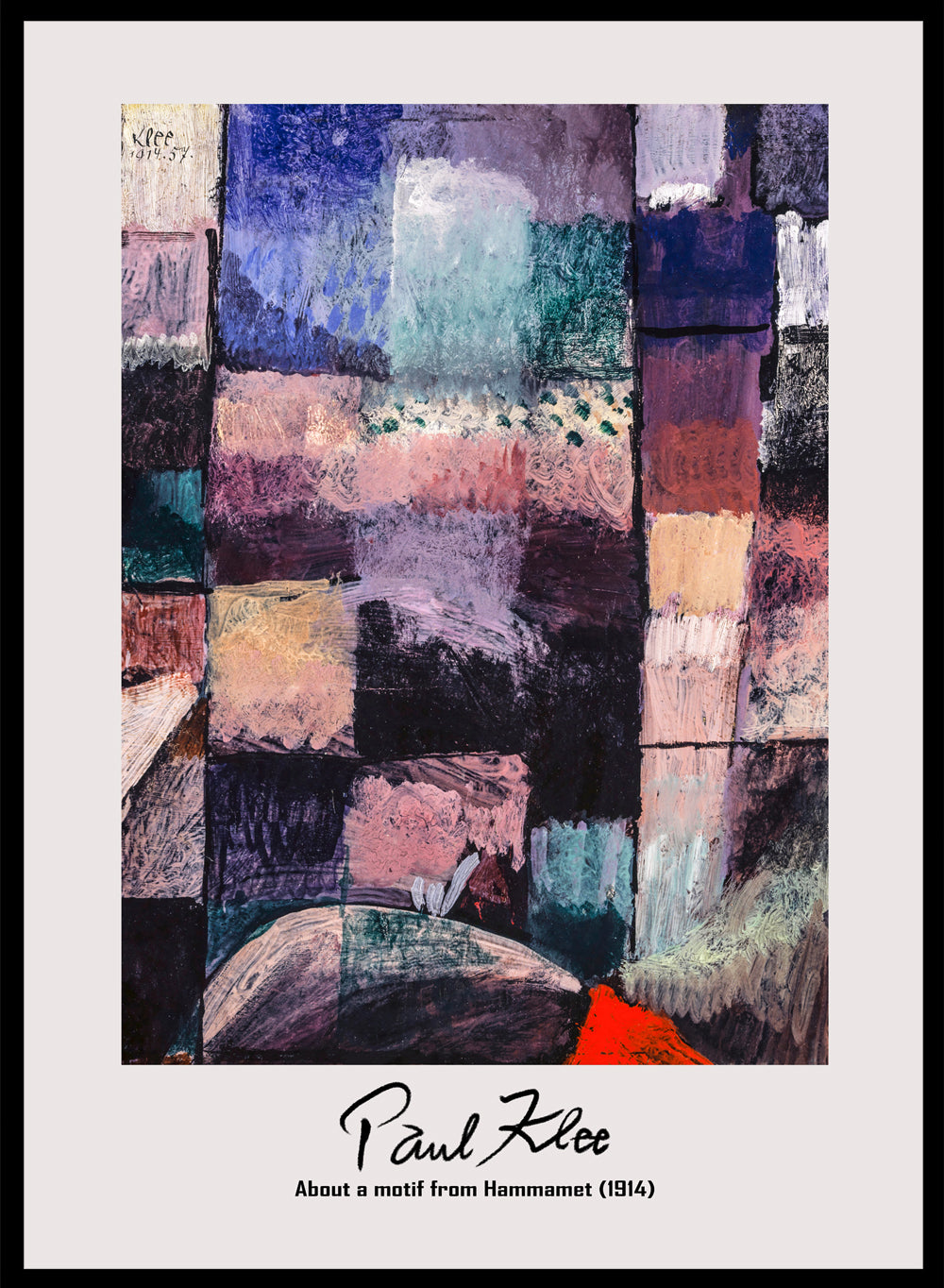 Sugar & Canvas 8x10 inches/20x25cm Paul Klee About a Motif from Hammamet 1914 Art Print