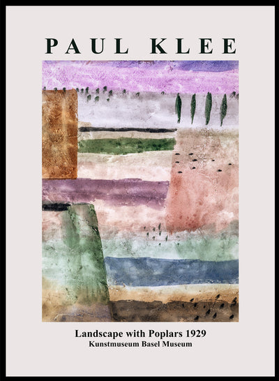 Sugar & Canvas 8x10 inches/20x25cm Paul Klee Landscape with Poplars 1929 Art Print