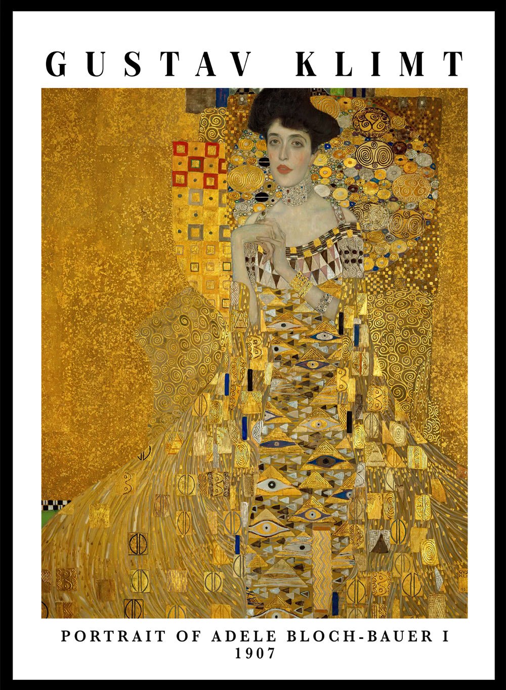 Gustav Klimt Portrait of Adele Bloch - Bauer I 1907 Art Print_Sugar & Canvas