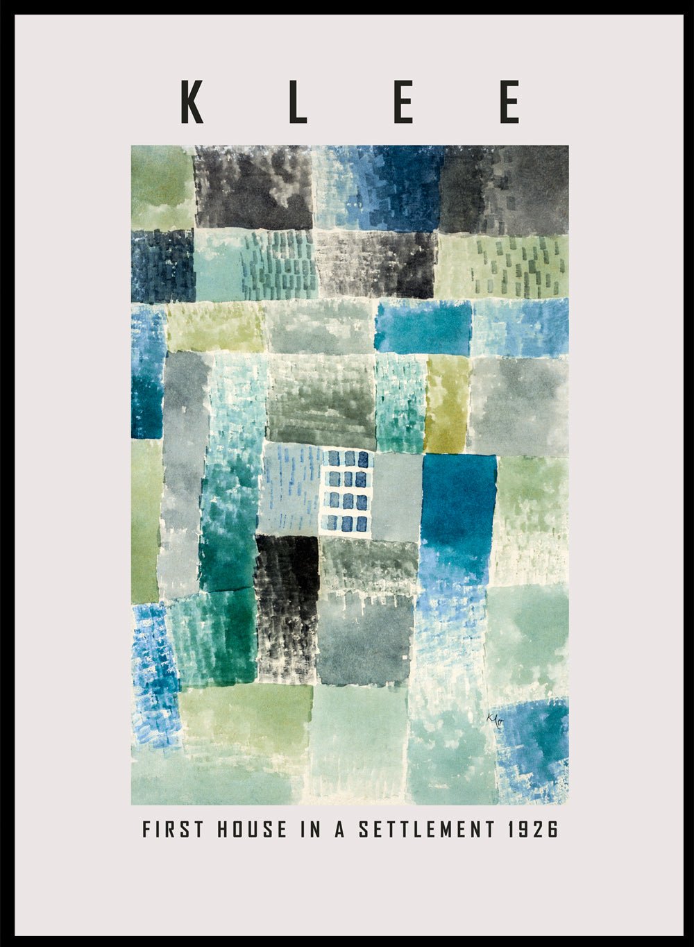 Paul Klee First House in a Settlement 1926 Art Print_Sugar & Canvas
