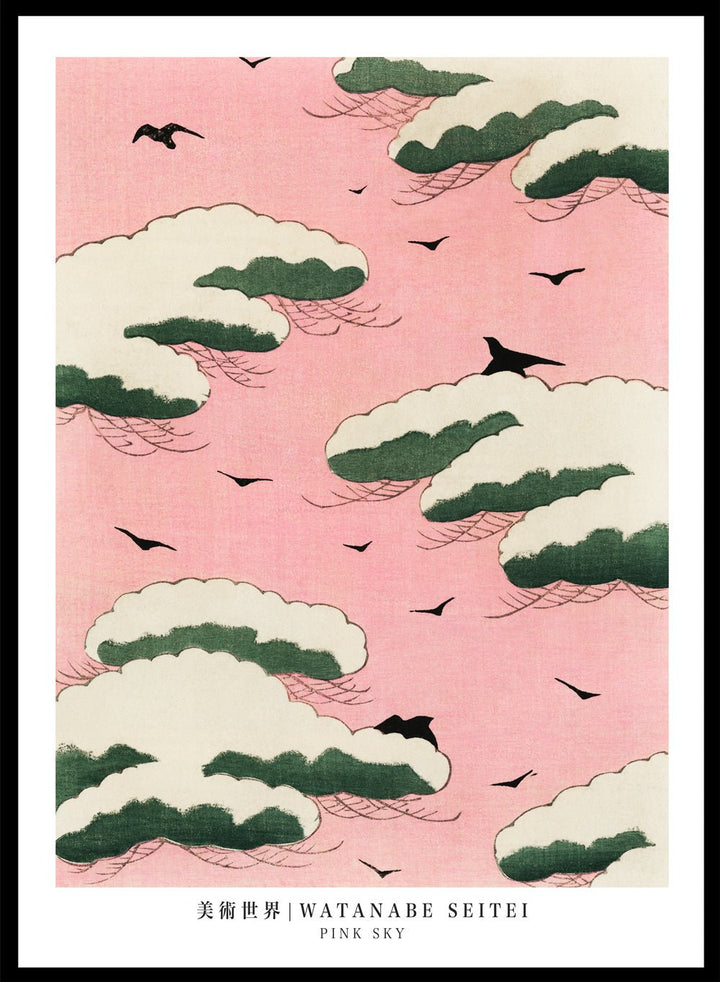 Watanabe Seitei Pink Sky Art Print_Sugar & Canvas