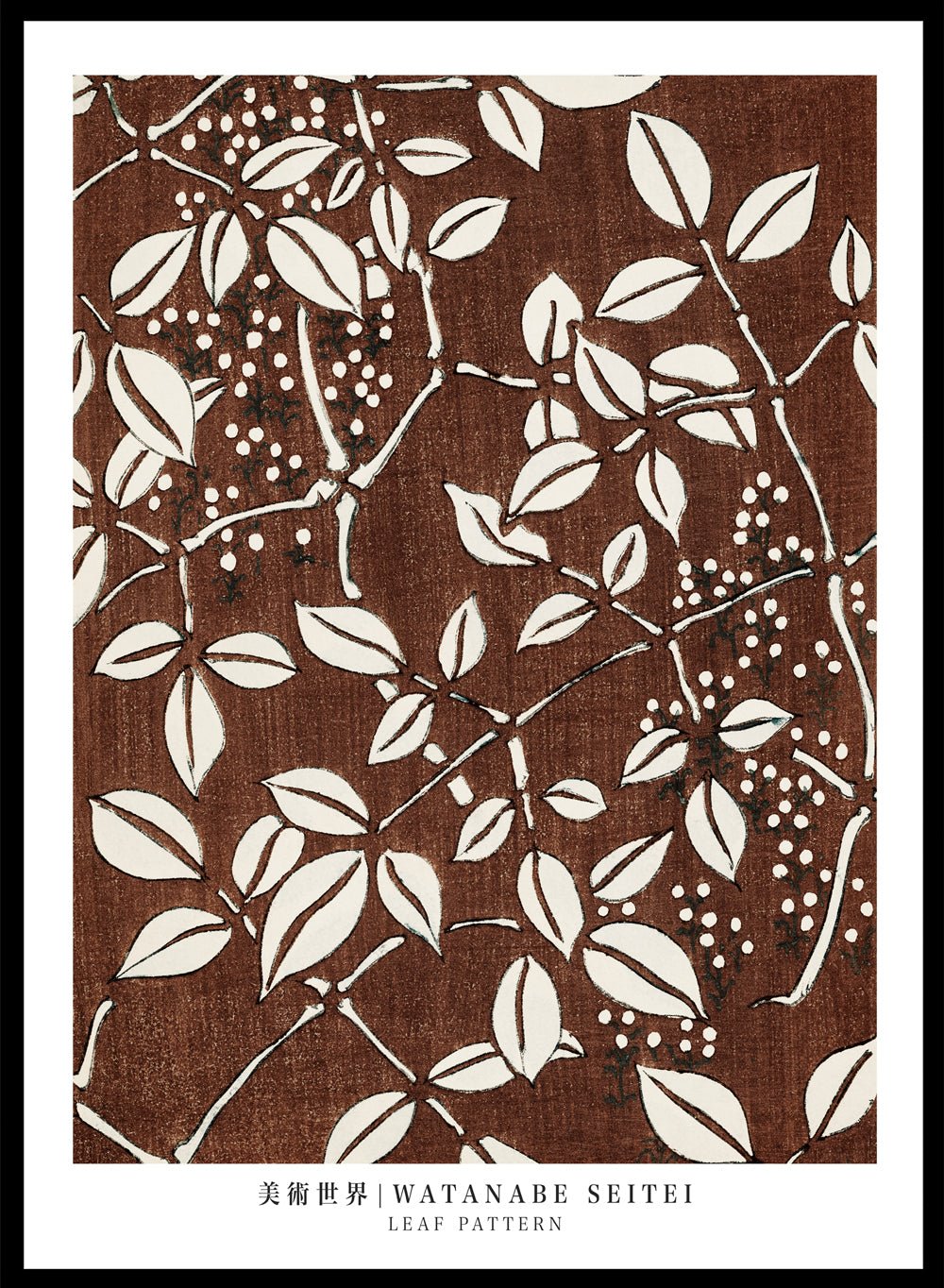 Watanabe Seitei Leaf Pattern Art Print_Sugar & Canvas