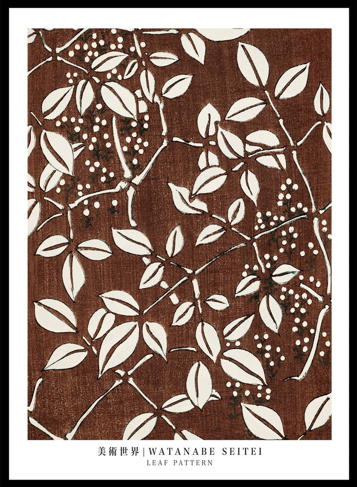 Watanabe Seitei Leaf Pattern Art Print_Sugar & Canvas