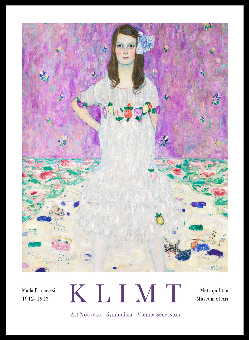 Sugar & Canvas 8x10 inches/20x25cm Gustav Klimt Mäda Primavesi 1912–1913 Art Print