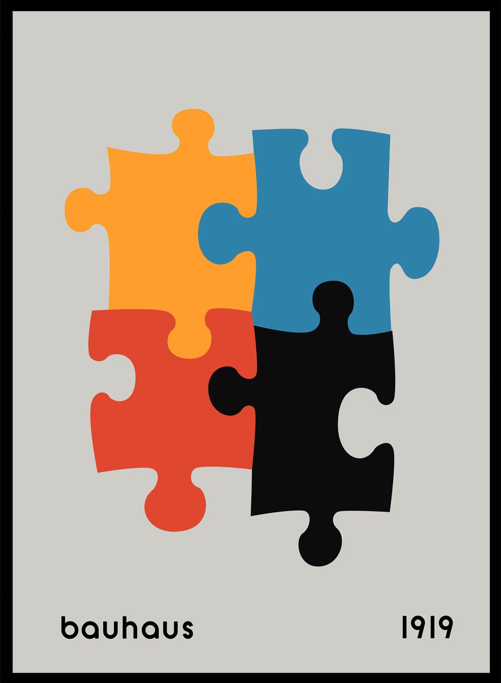 Bauhaus Puzzles Art Print_Sugar & Canvas