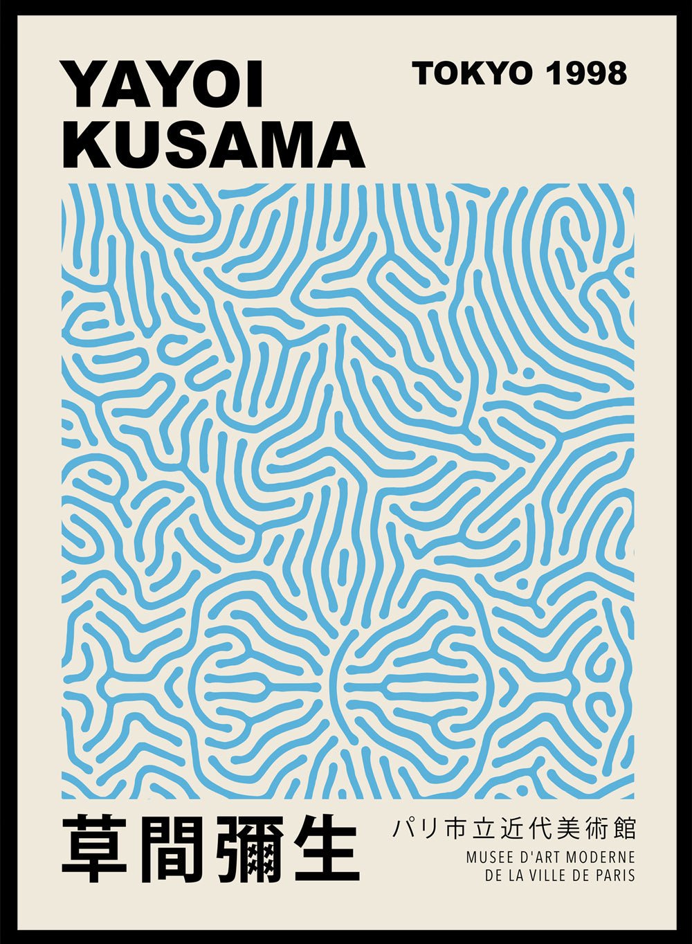 Geometric Lines Inspired by Yayoi Kusama Art Print_Sugar & Canvas