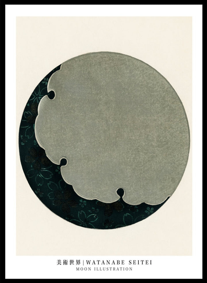 Watanabe Seitei Moon Illustration Art Print_Sugar & Canvas