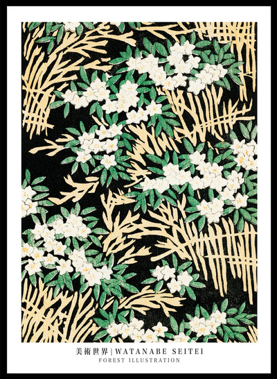 Sugar & Canvas 5x7 inches/13x18cm Watanabe Seitei Forest Illustration Art Print