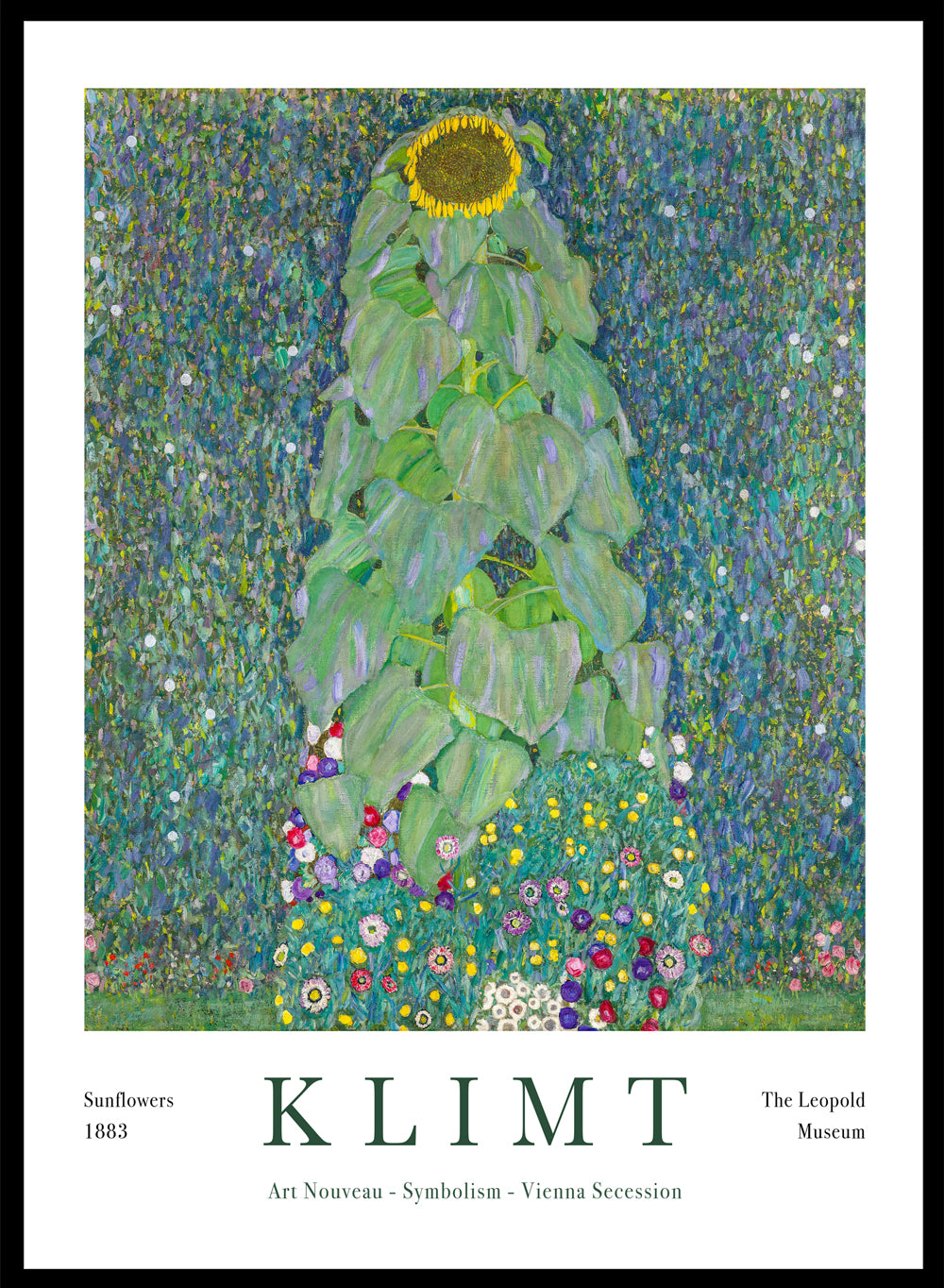 Sugar & Canvas 8x10 inches/20x25cm Gustav Klimt Sunflowers 1883 Art Print
