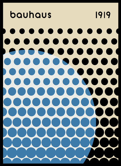 Sugar & Canvas 8x10 inches/20x25cm Bauhaus Geometric Circles Art Print