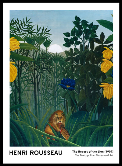 Sugar & Canvas 8x10 inches/20x25cm Henri Rousseau The Repast of the Lion 1907 Art Print