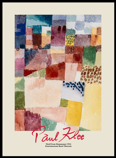 Sugar & Canvas 8x10 inches/20x25cm Paul Klee Motif from Hammamet 1914 Art Print