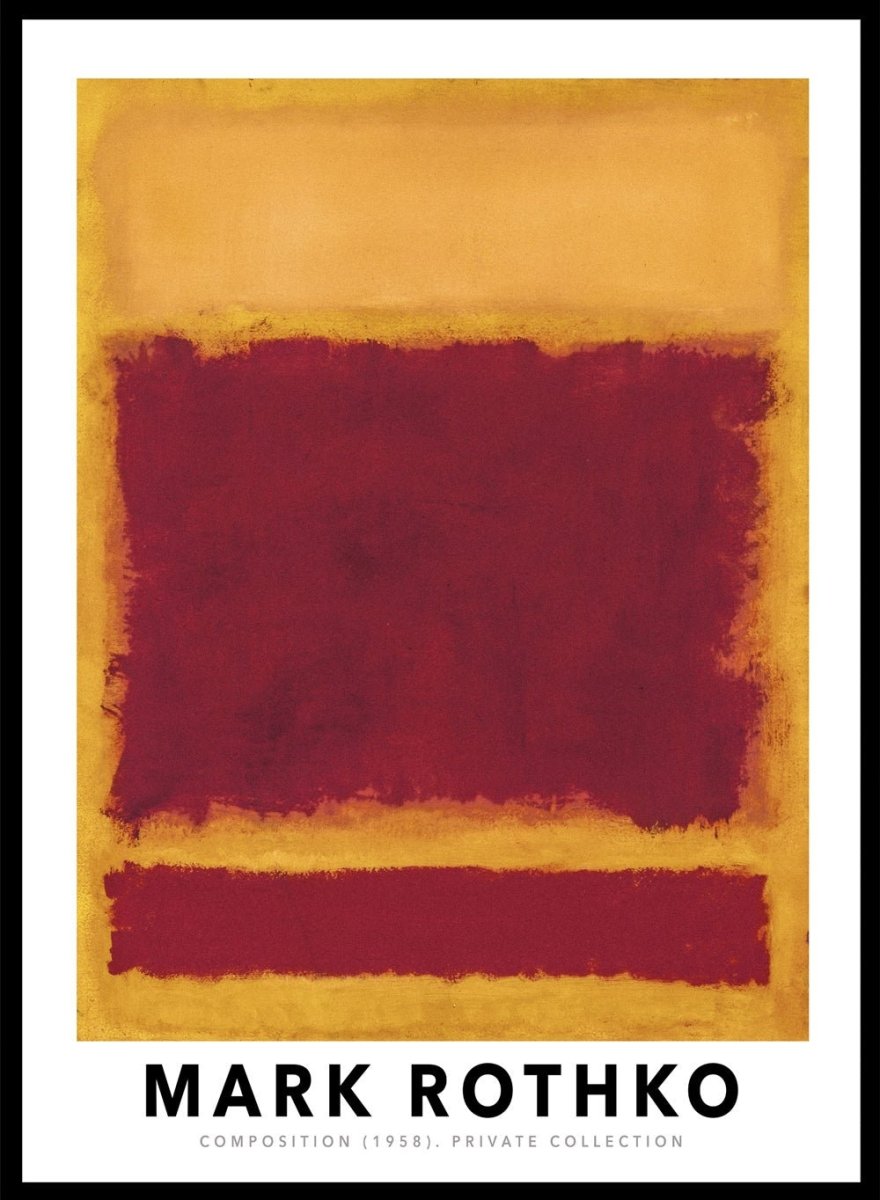 Mark Rothko Composition 1958 Red Yellow Gold Vintage Exhibition