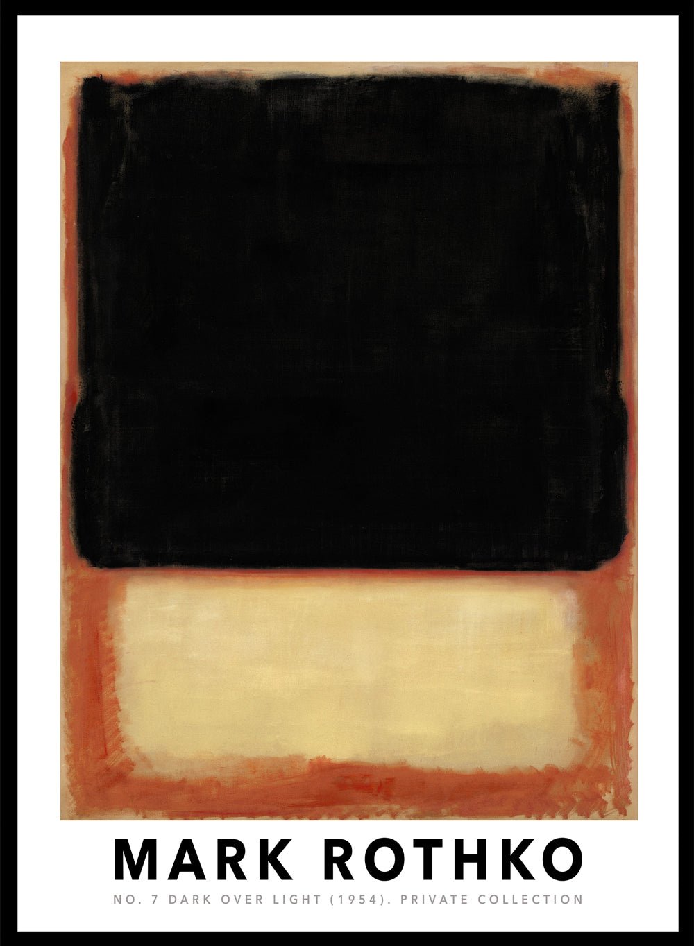 Mark Rothko No. 7 Dark Over Light 1954 Art Print_Sugar & Canvas