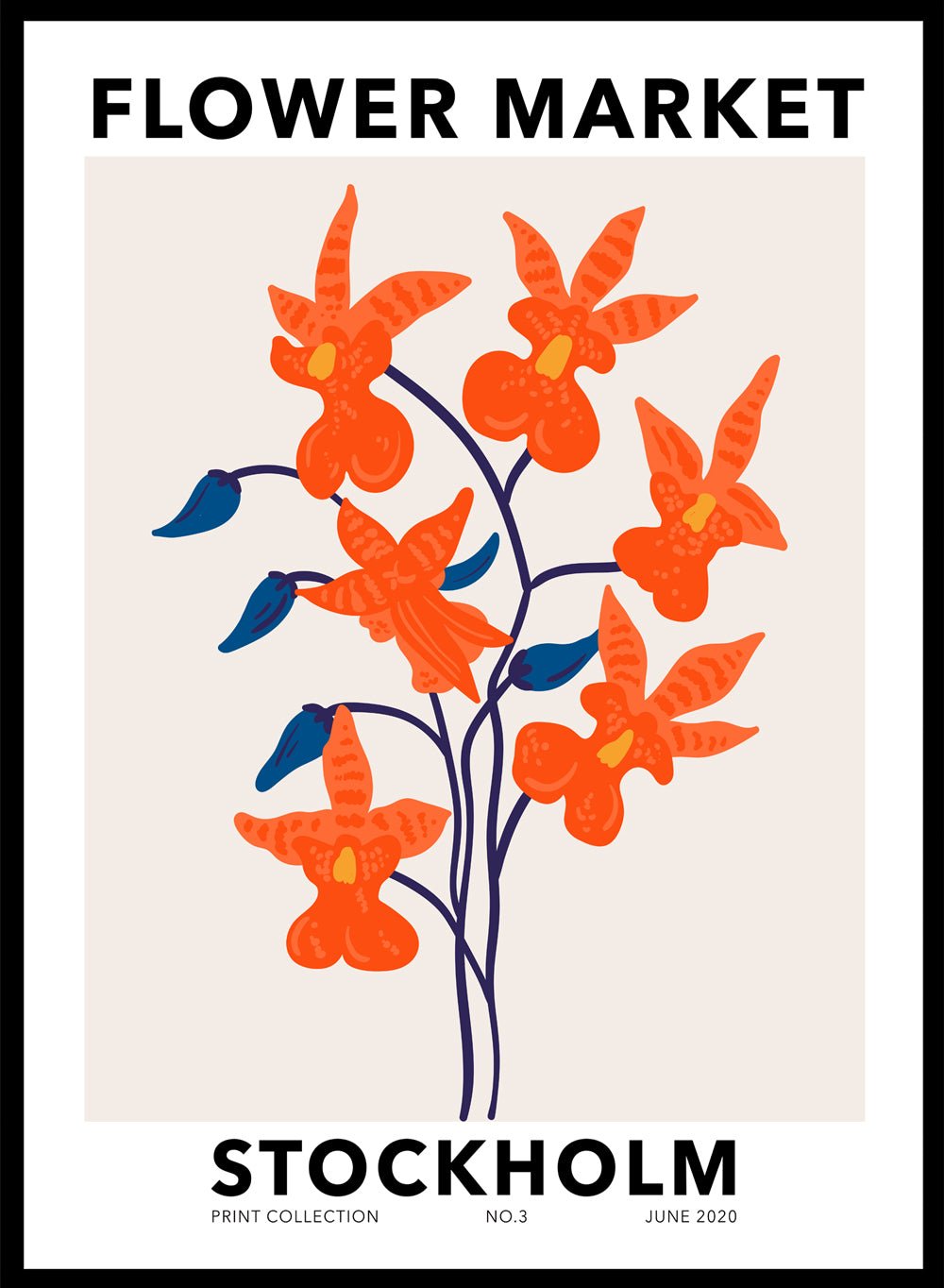 Flower Market Stockholm Art Print_Sugar & Canvas