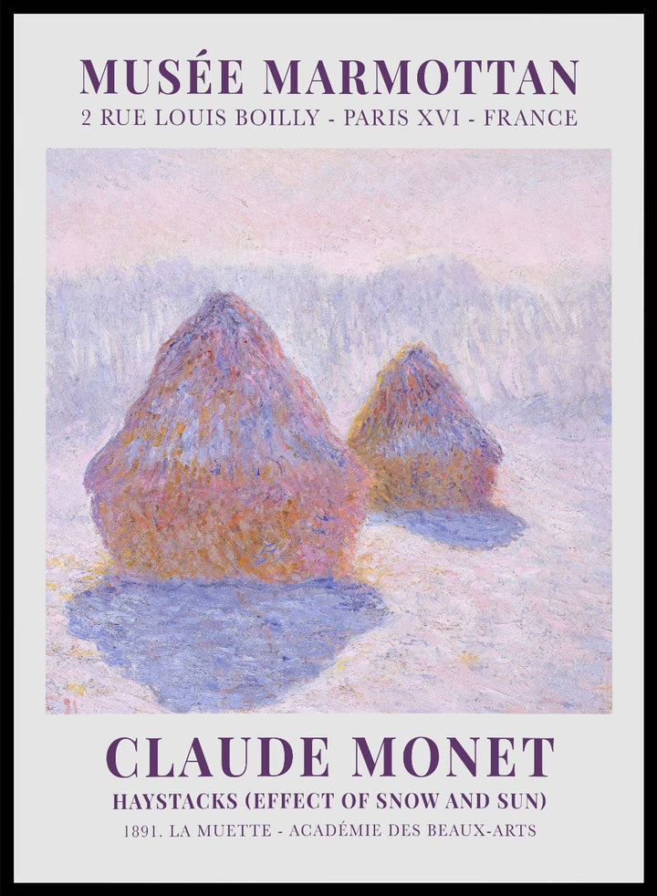Haystacks (Effect of Snow and Sun) 1891 by Monet Print_Sugar & Canvas