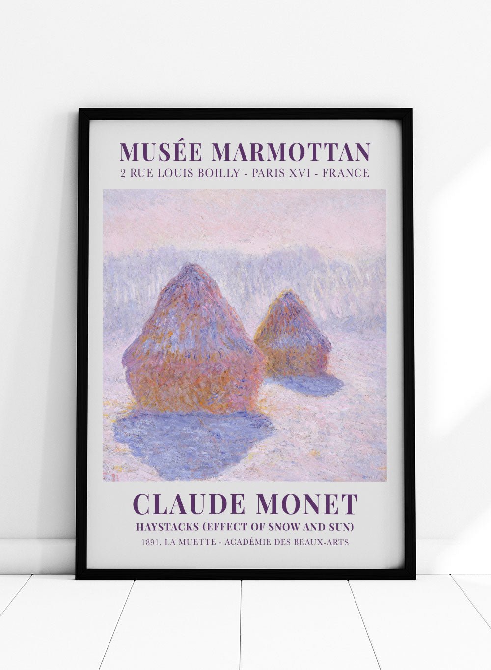 Haystacks (Effect of Snow and Sun) 1891 by Monet Print_Sugar & Canvas