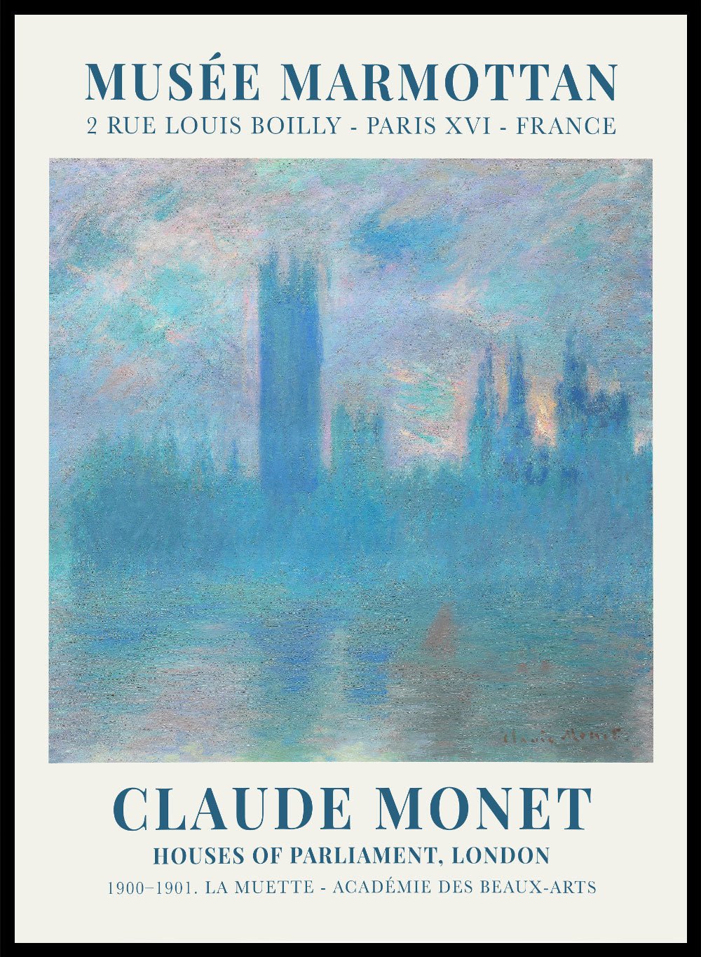 Houses of Parliament, London 1900 by Monet Print_Sugar & Canvas