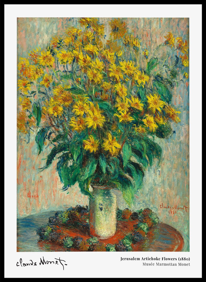 Jerusalem Artichoke Flowers 1880 by Monet Print_Sugar & Canvas