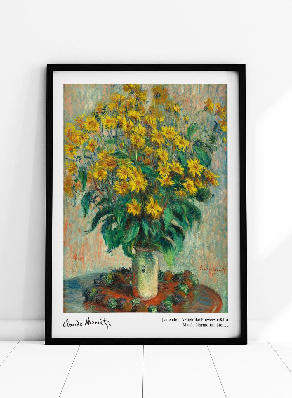 Jerusalem Artichoke Flowers 1880 by Monet Print_Sugar & Canvas
