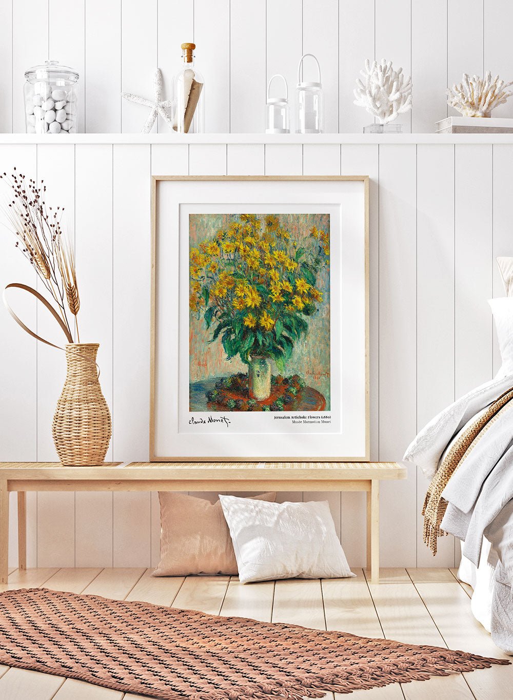 Jerusalem Artichoke Flowers 1880 by Monet Print_Sugar & Canvas