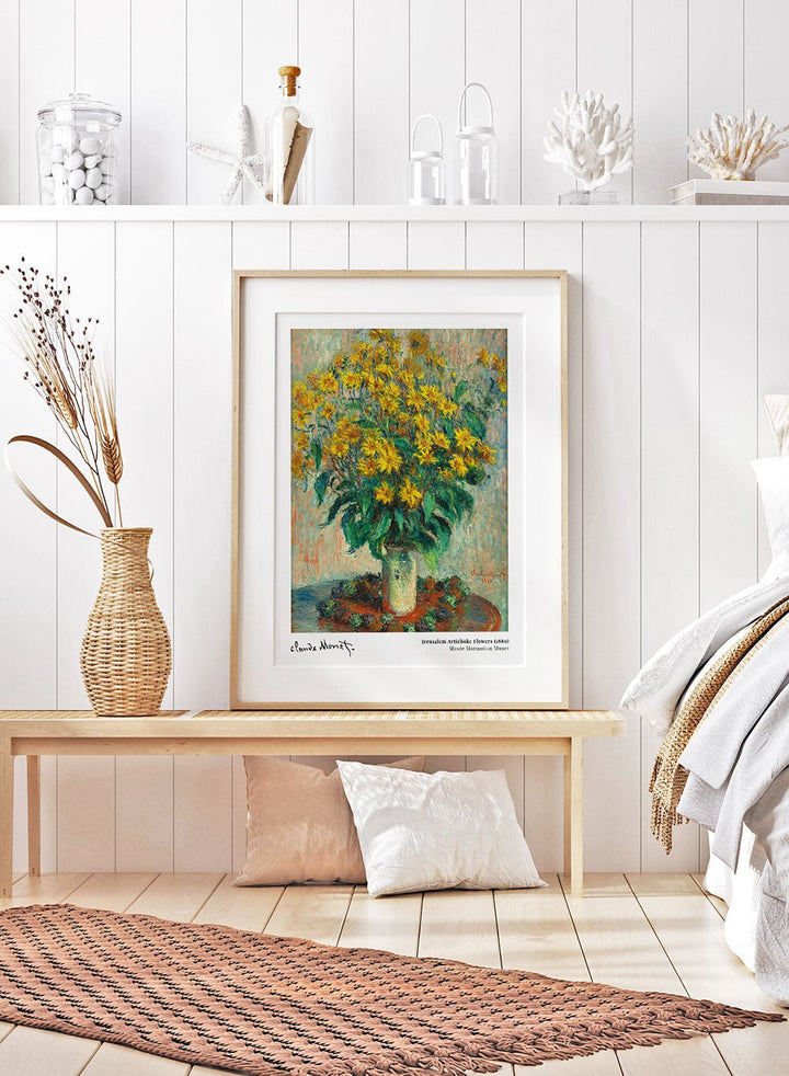 Jerusalem Artichoke Flowers 1880 by Monet Print_Sugar & Canvas